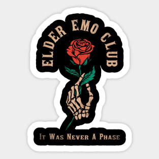 Elder Emo Club Sticker